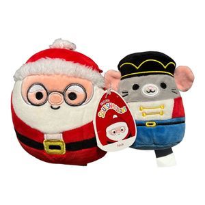 Squishmallows 5” Kellytoy Murray the Nutcracker Mouse & Nick Christmas Plush NWT